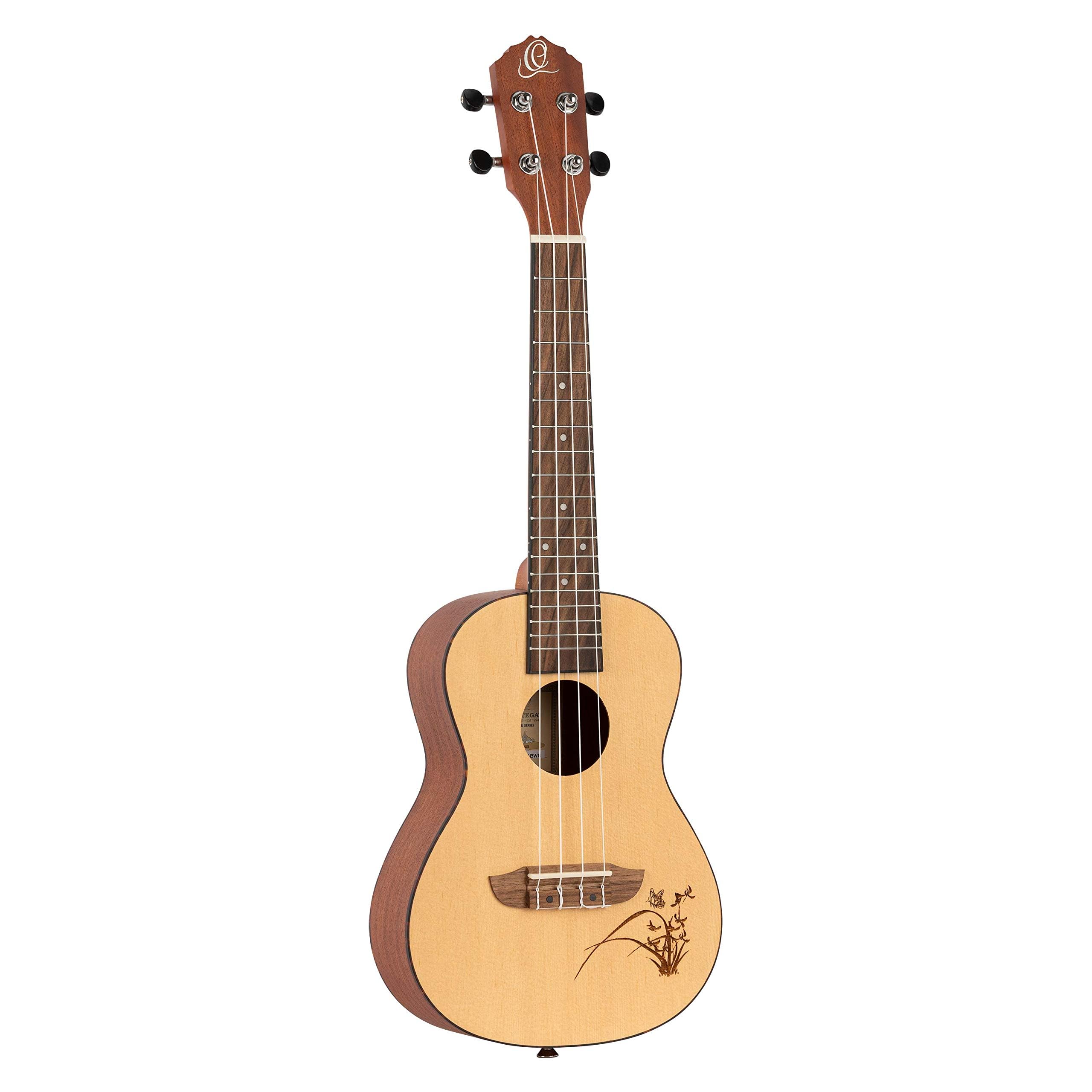 ortega-guitars-ru5-bonfire-series-ukulele-concerto-abete-sapele-natural image 1