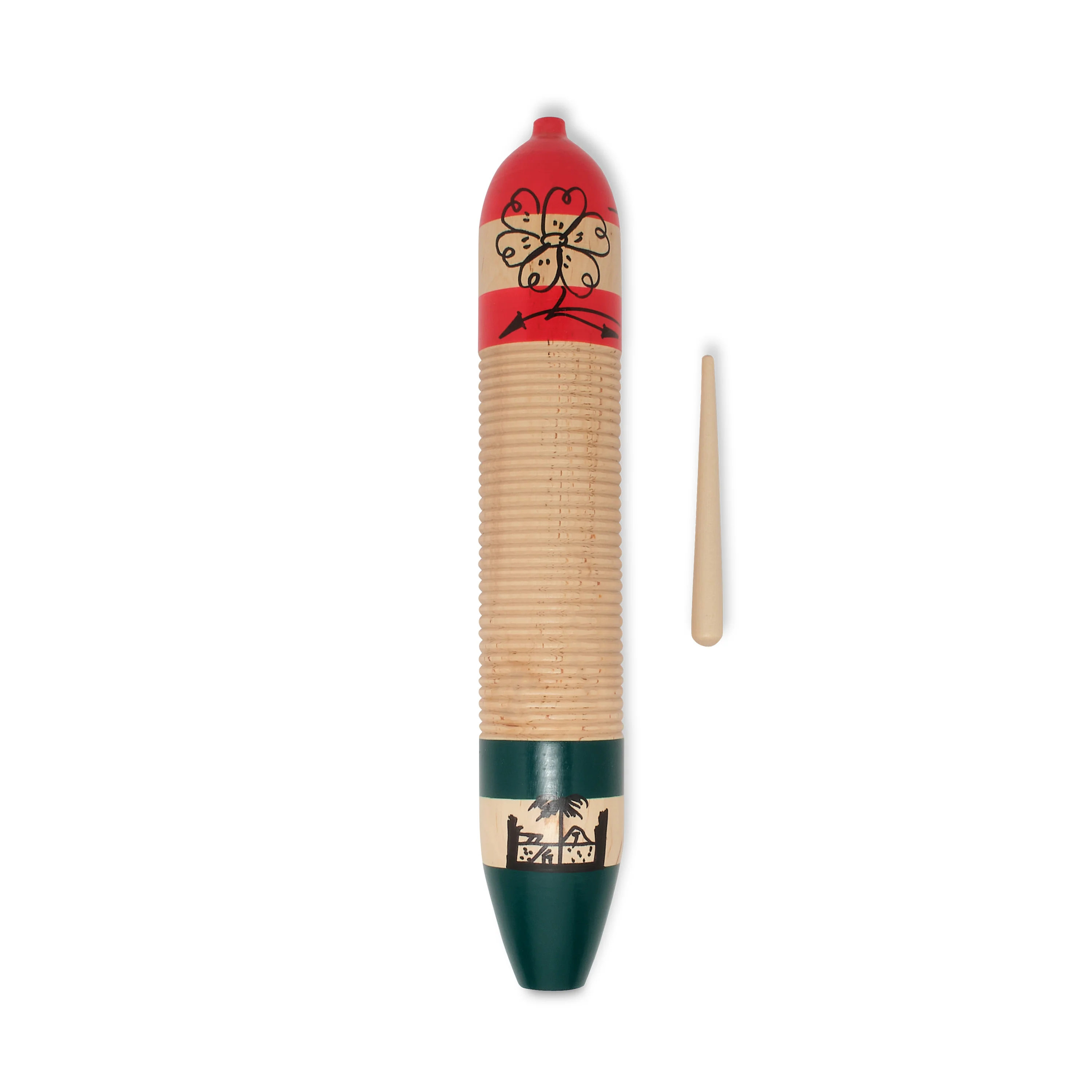 latin-percussion-guiro-cilindrico-in-legno-con-raschietto image 2