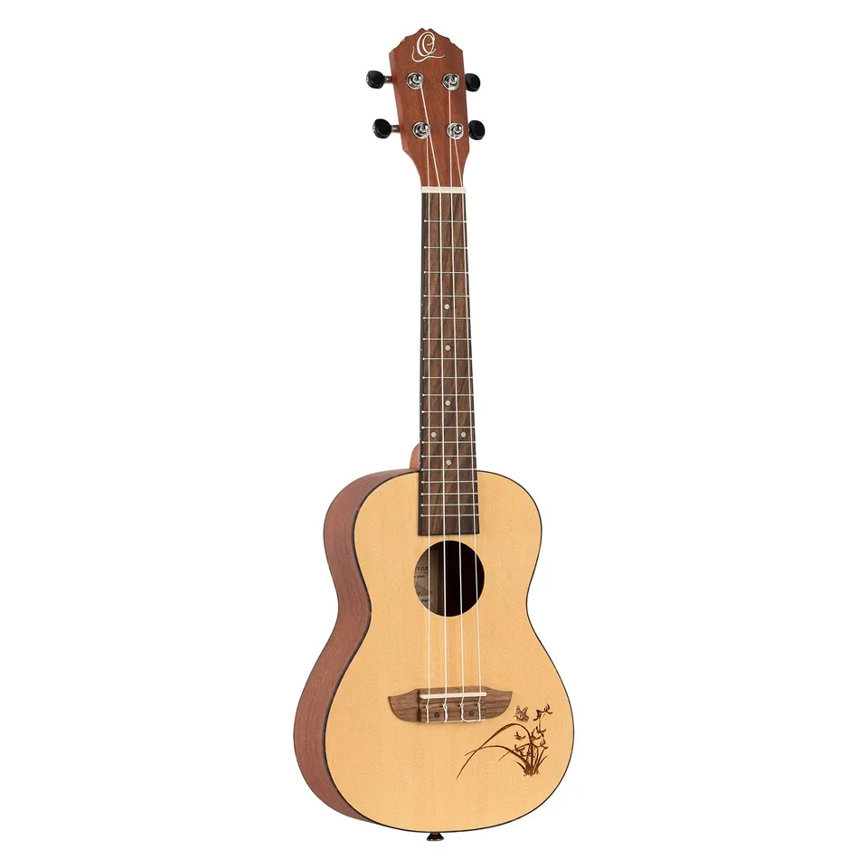 ortega-guitars-ru5-bonfire-series-ukulele-concerto-abete-sapele-natural image 1