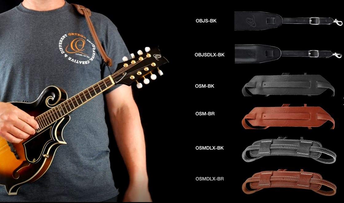 ortega-guitars-osmdlx-br-tracolla-mandolino-pelle-marrone image 3