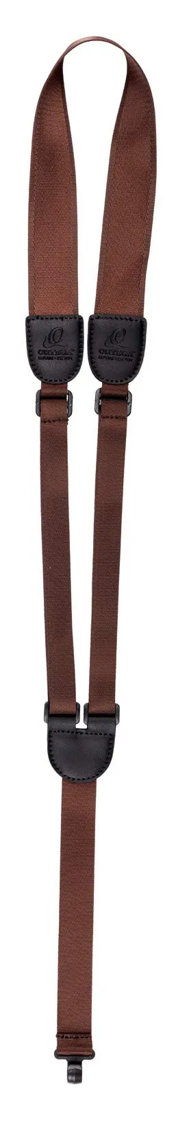 ortega-guitars-ogshk-br-tracolla-nylon-buca-per-chitarra-basso-acustico-marrone image 1