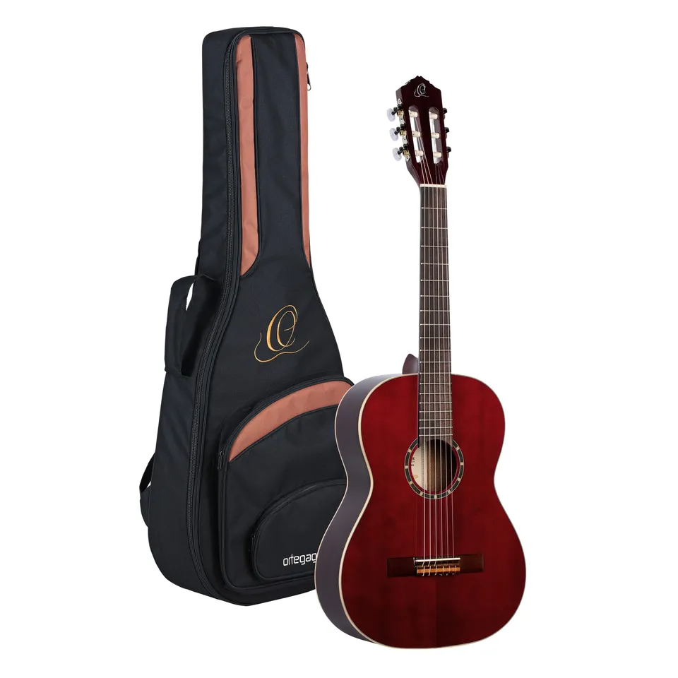 ortega-guitars-r121-7-8wr-chitarra-classica-7-8-rossa-abete-mogano-con-gig-bag image 1