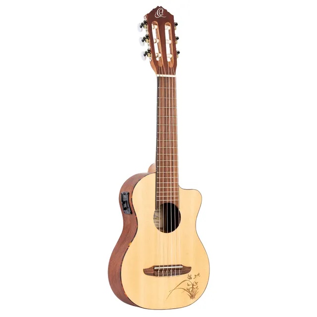 ortega-guitars-rgl5ce-guitarlele-elettroacustico-6-corde-top-in-abete-con-incisi image 1