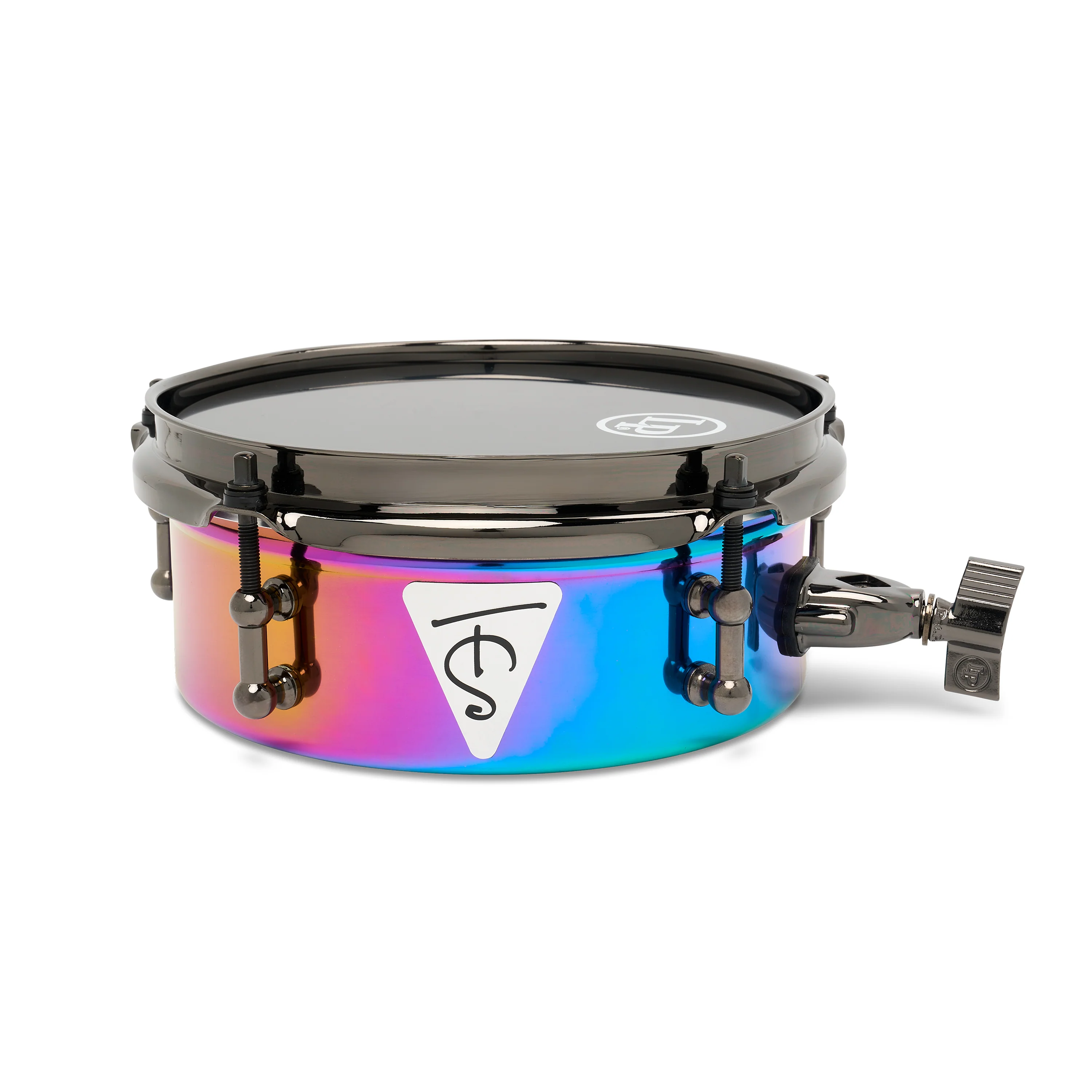 latin-percussion-tony-succar-micro-snare-8-rullante-montabile-in-acciaio image 2