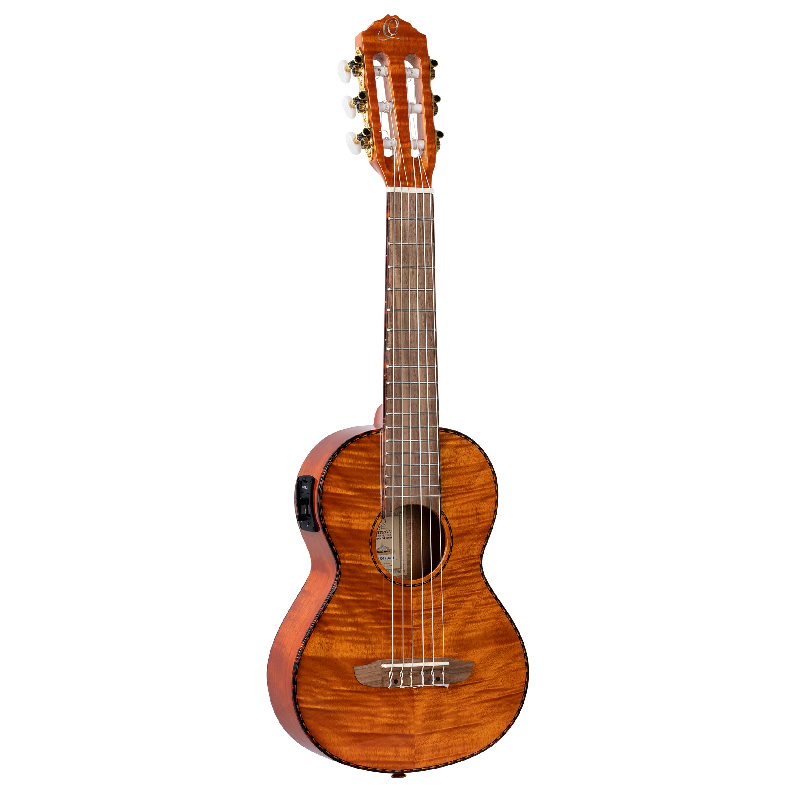 ortega-guitars-rgle18fmh-guitarlele-elettro-acustica-mini-travel-flamed-mahogany image 2